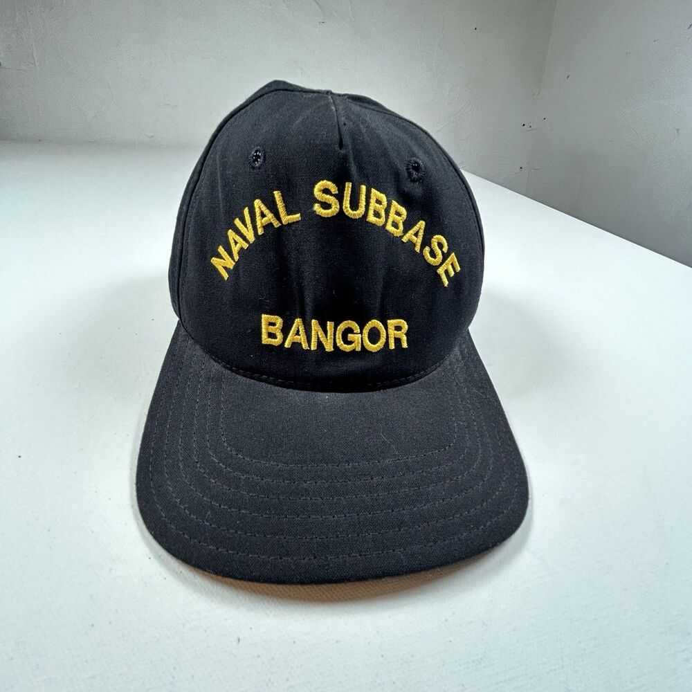 Vintage Naval Subbase Bangor Hat Bancroft Cap Made in USA Military Submarine